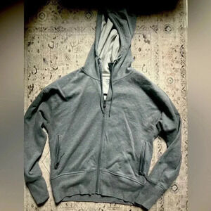 Hooded activewear zip-up sweatshirt